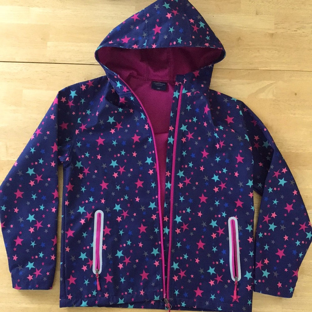 Girls Jingle Bongala rain jacket, size 12